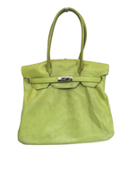 Lime Green Leather Firkin