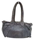 Grey Leather Studded Firkin