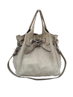 Taupe Leather Shoulder Bag