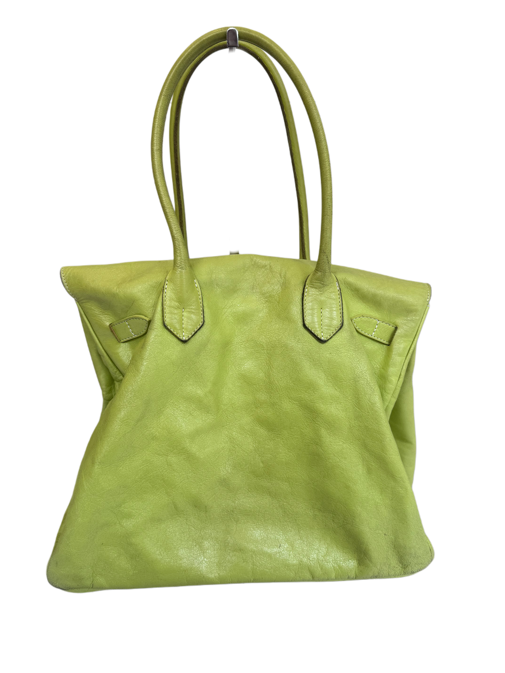 Lime Green Leather Firkin