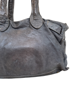 Grey Leather Studded Firkin