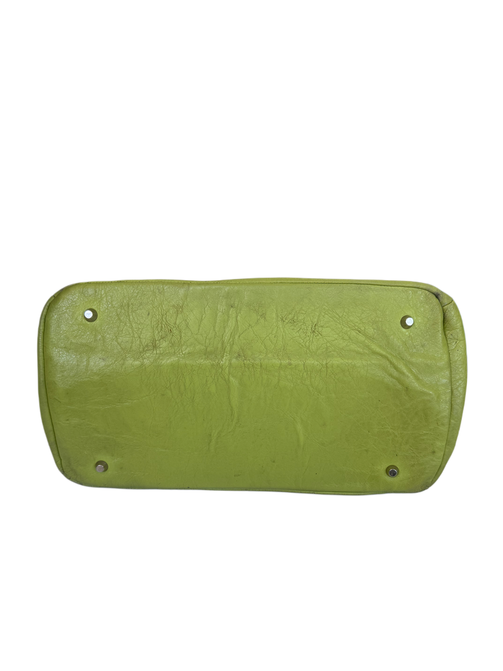 Lime Green Leather Firkin