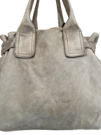 Taupe Leather Shoulder Bag