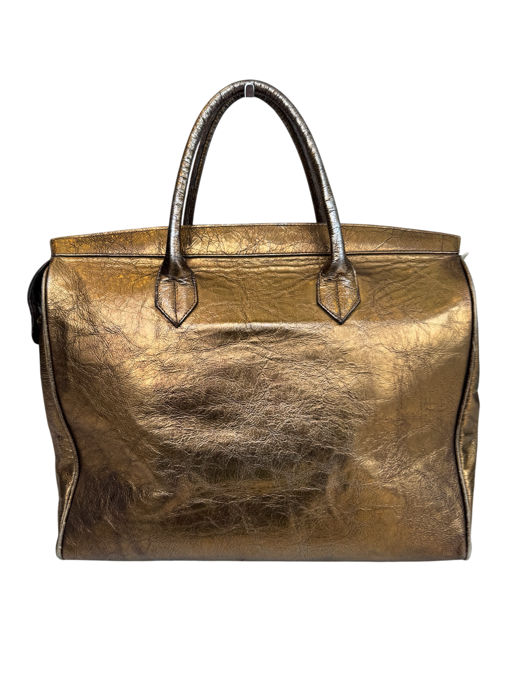 Bronze Metallic Leather Firkin