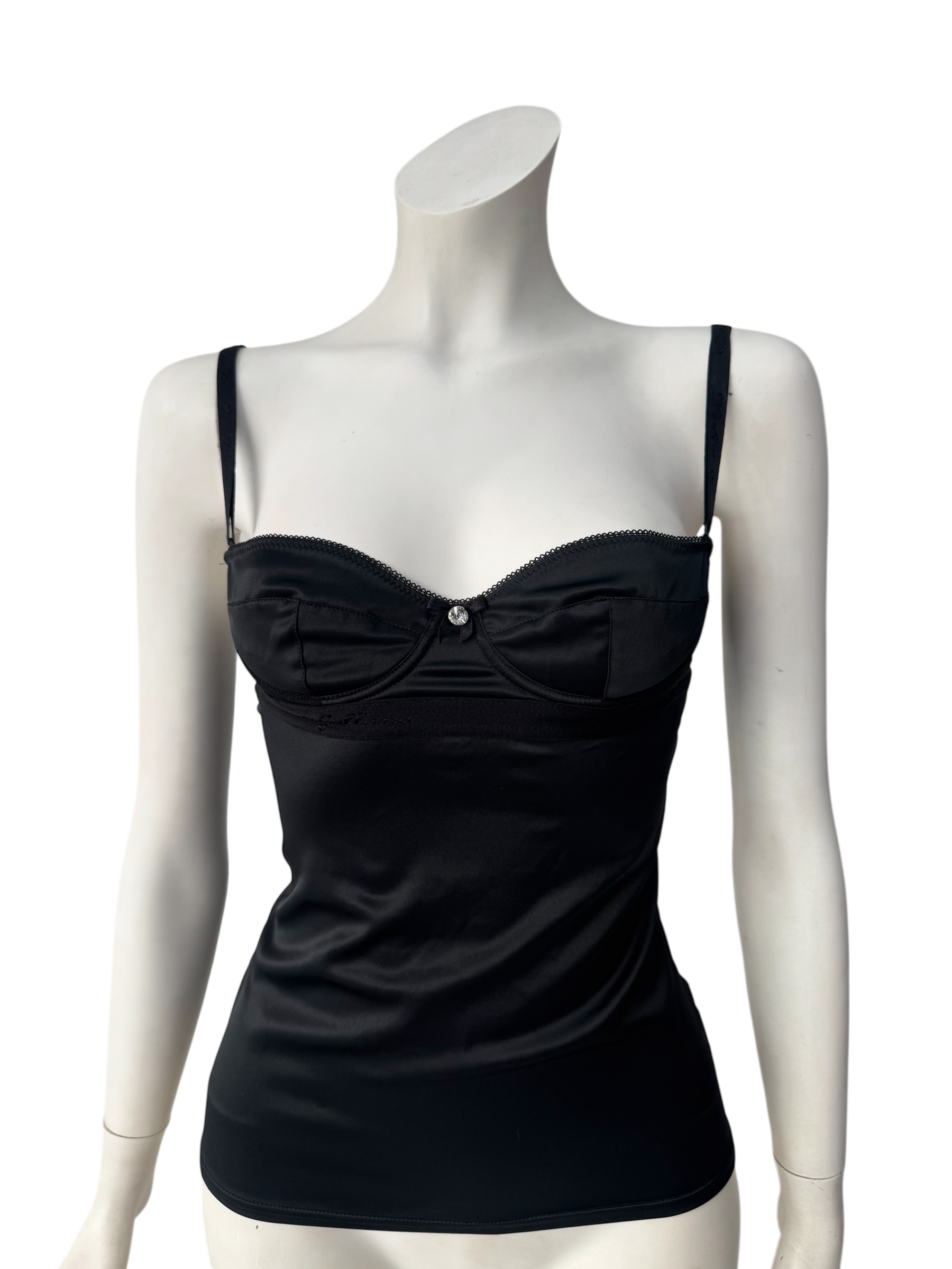 D&G Black Satin Bustier