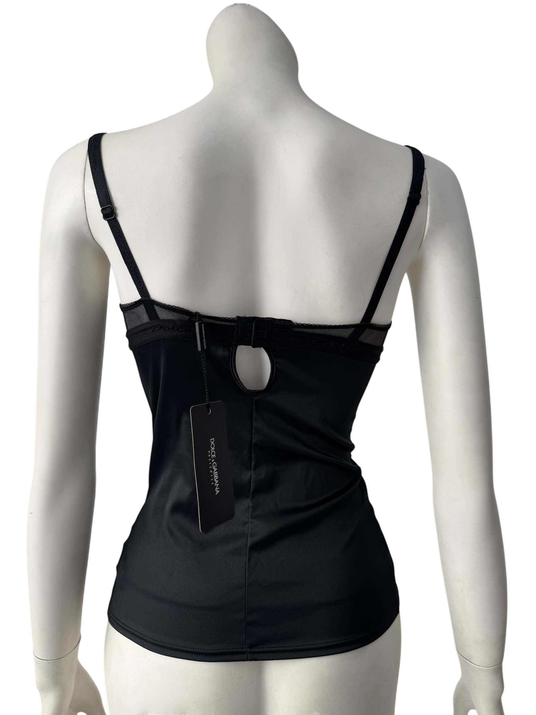D&G Black Satin Bustier