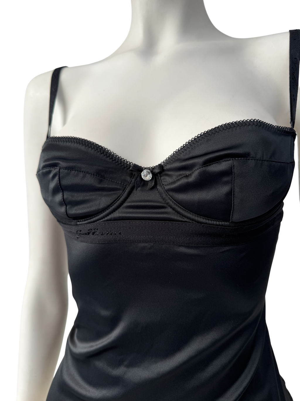 D&G Black Satin Bustier