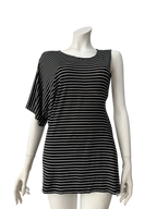 MM6 Twisted Stripped Tunic Top