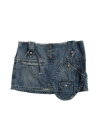 Diesel Denim Cargo Style Mini Skirt