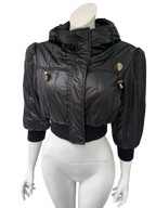 Just Cavalli Cropped Hooded Puffer Jacket