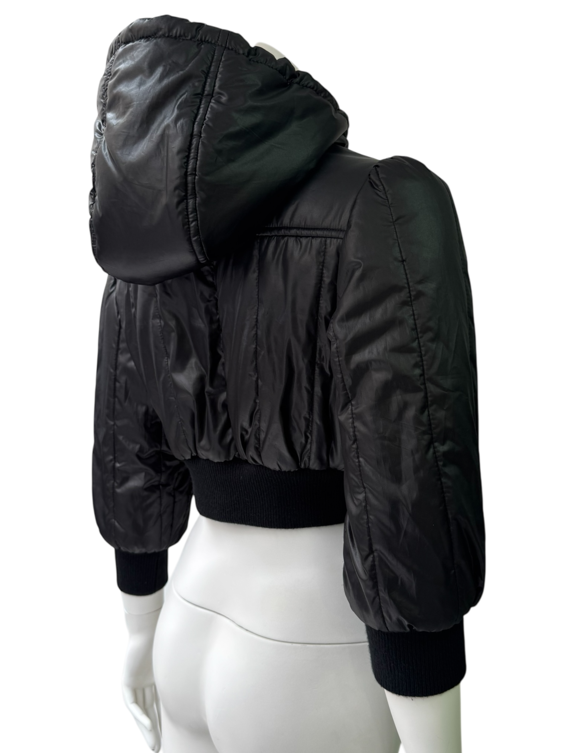 Just Cavalli Cropped Hooded Puffer Jacket