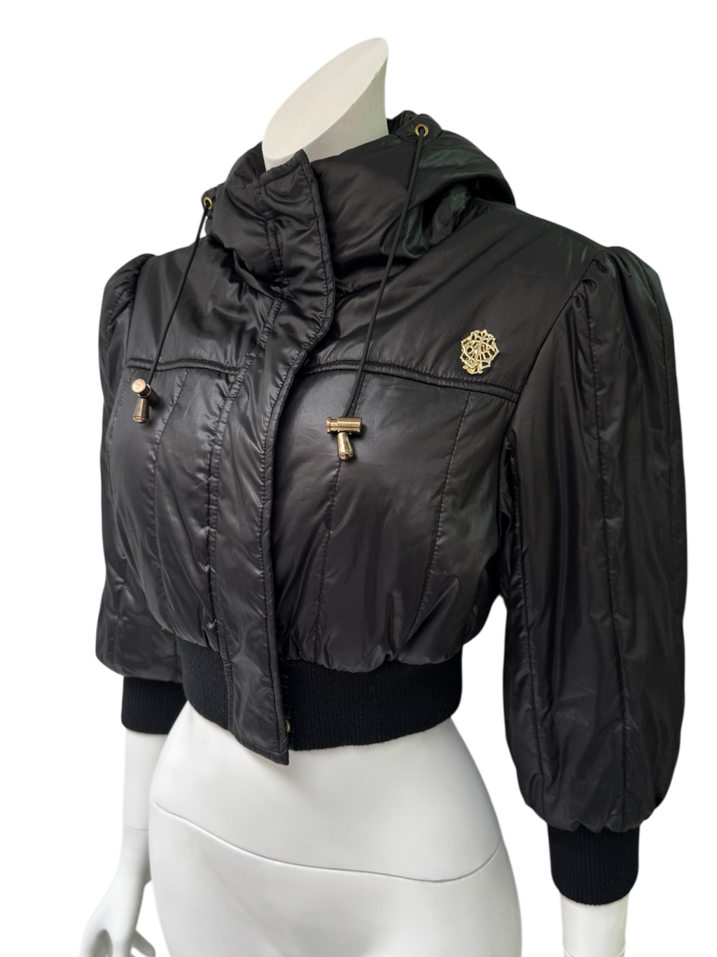 Just Cavalli Cropped Hooded Puffer Jacket
