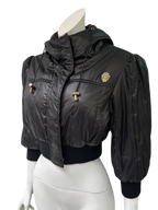 Just Cavalli Cropped Hooded Puffer Jacket