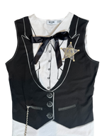 Moschino Black & White Trompe-l’œil Vest Top