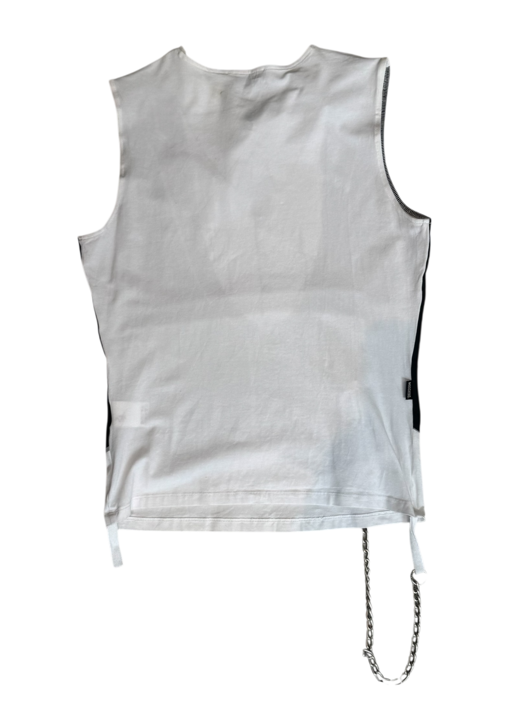 Moschino Black & White Trompe-l’œil Vest Top