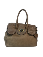 Taupe Leather Firkin Bag