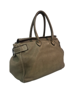 Taupe Leather Firkin Bag