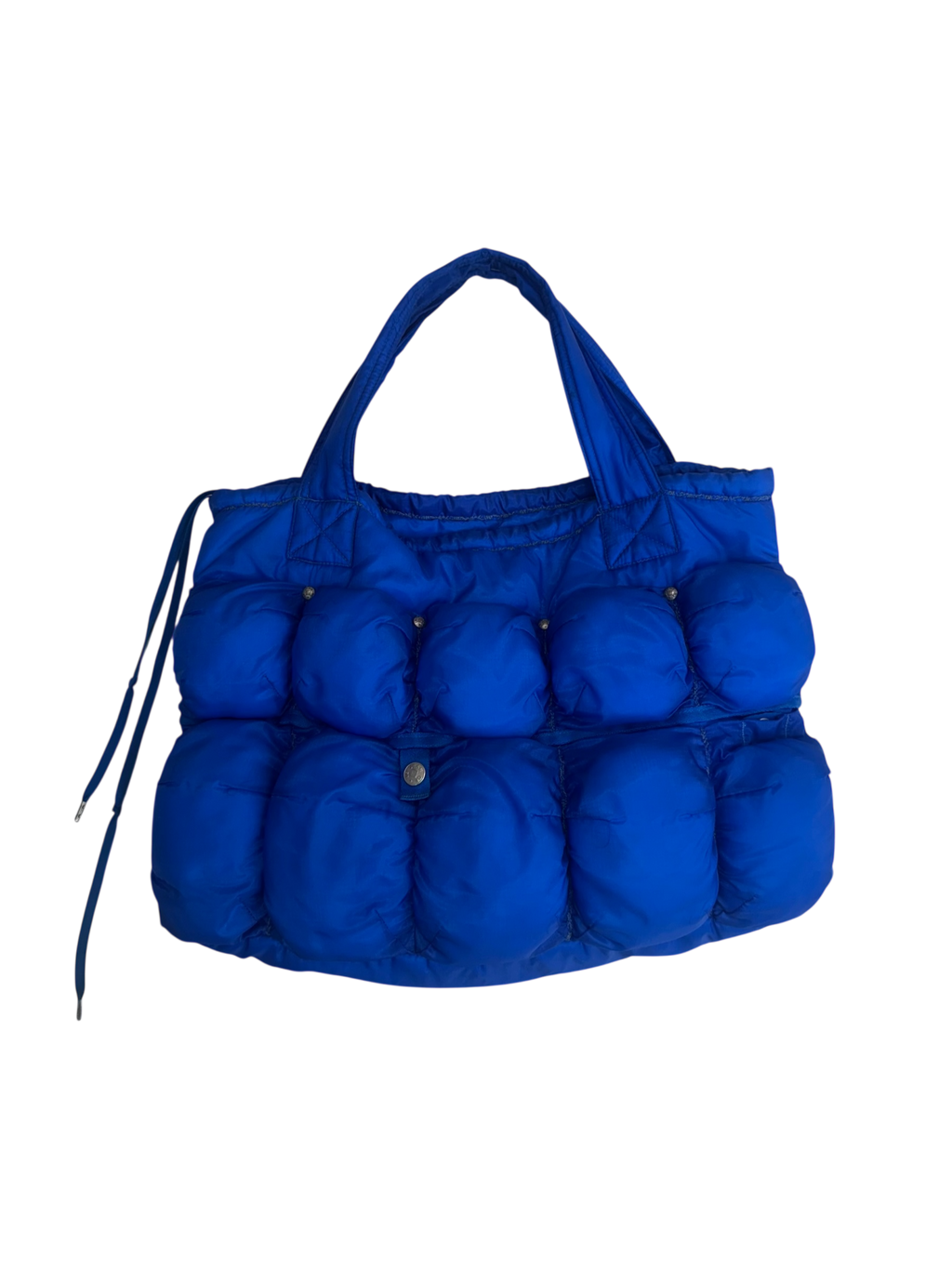 Marithé + François Girbaud Blue Puffer Tote Bag