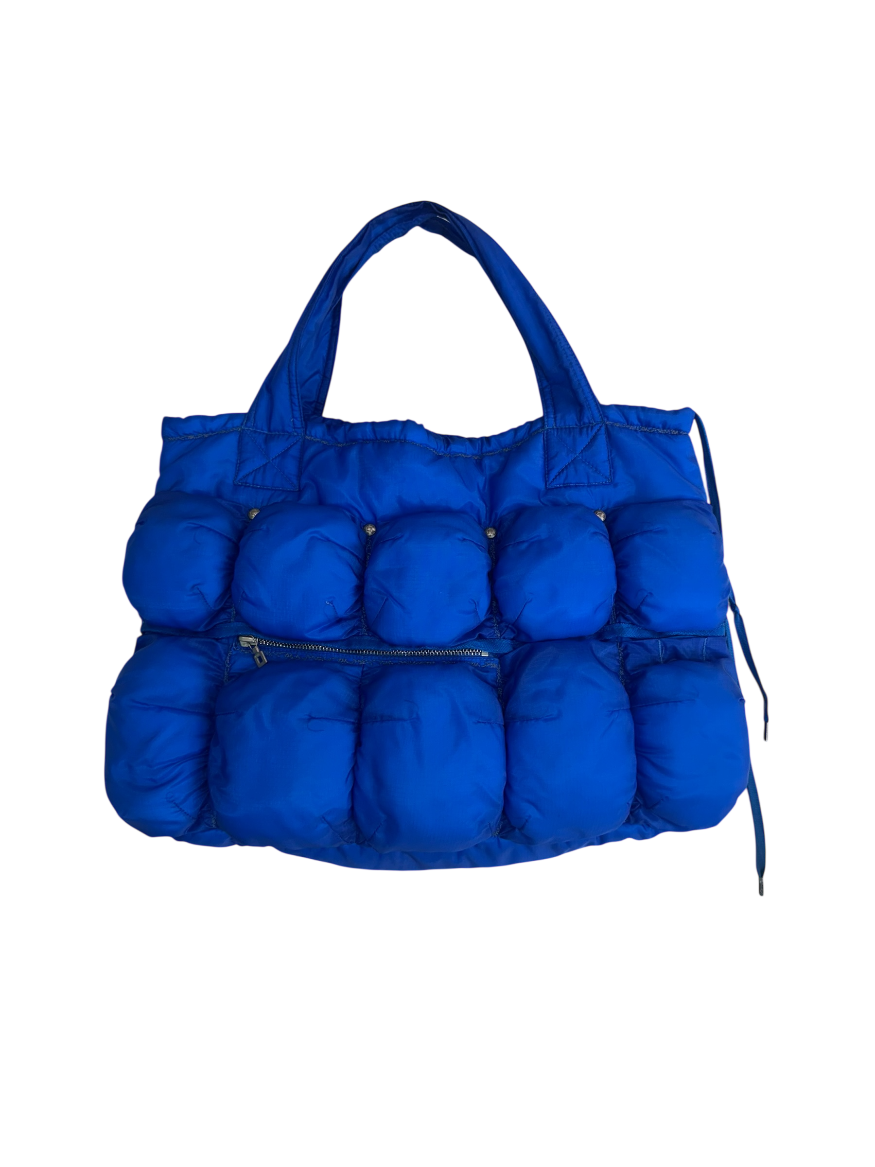 Marithé + François Girbaud Blue Puffer Tote Bag