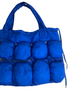 Marithé + François Girbaud Blue Puffer Tote Bag