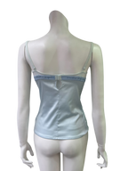 Dolce & Gabbana Satin Bustier Top in Powder Blue