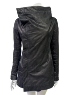 Rick Owens Asymmetric Sculptural Leather Jacket