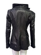 Rick Owens Asymmetric Sculptural Leather Jacket