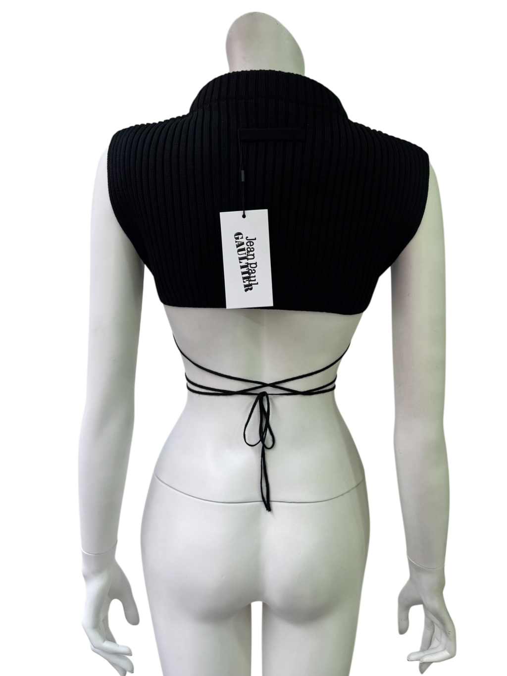 JPG Knit Wrap Around Crop Top