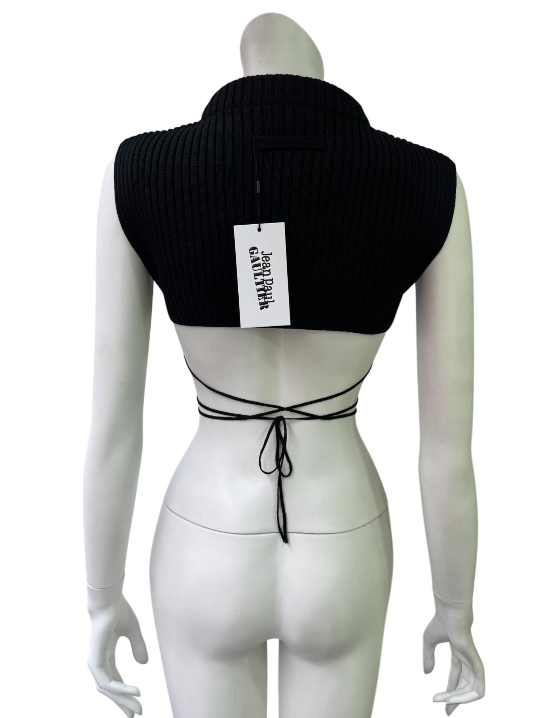 JPG Knit Wrap Around Crop Top