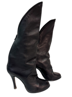 Sculptural Leather Boots