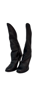 Sculptural Leather Boots