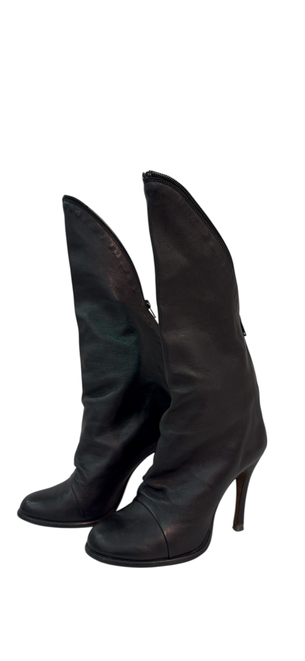 Sculptural Leather Boots