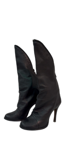 Sculptural Leather Boots