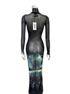 JPG Mesh Maxi Dress