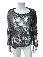 Handmade Open-Knit Distressed Sweater