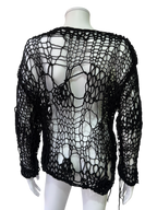 Handmade Open-Knit Distressed Sweater