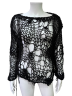 Handmade Open-Knit Distressed Sweater