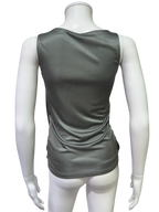 Italian Brand Draped Satin Top