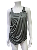 Italian Brand Draped Satin Top
