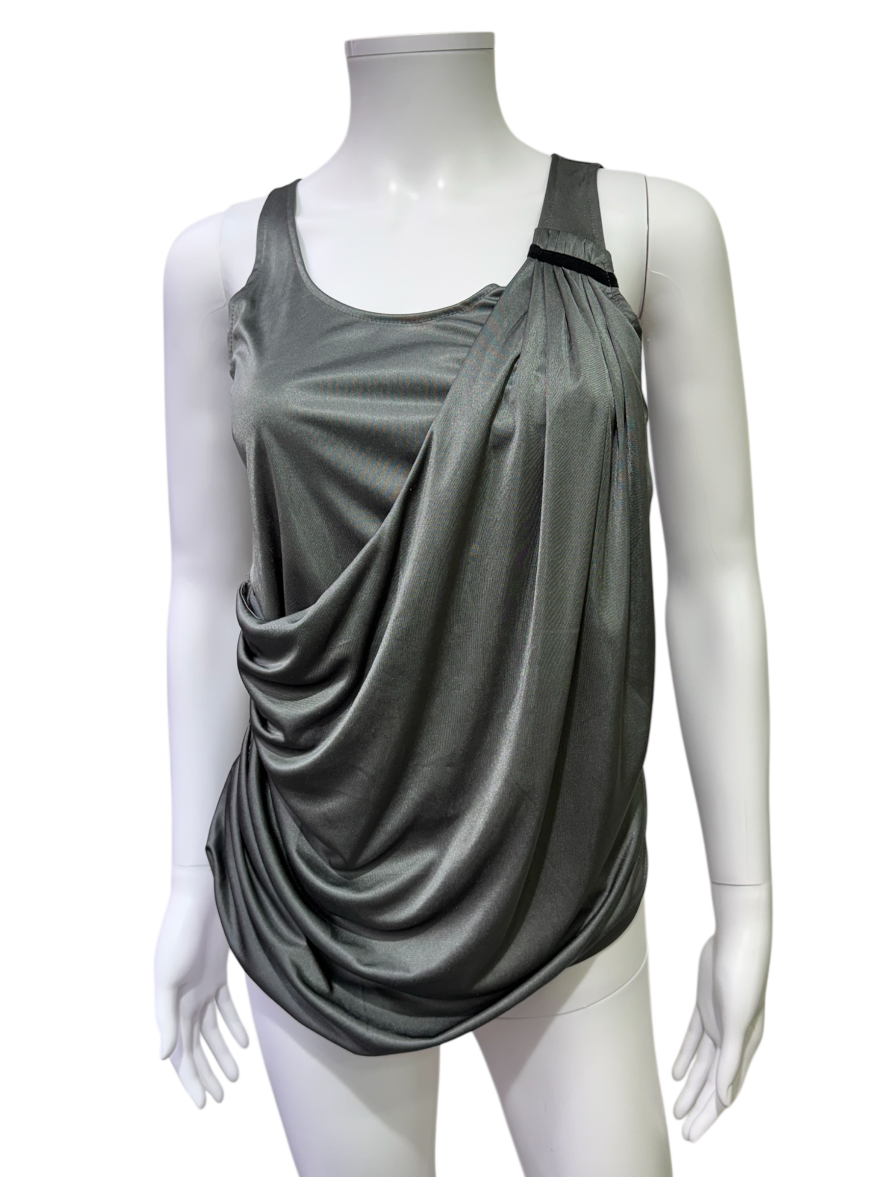 Italian Brand Draped Satin Top