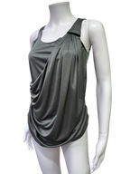 Italian Brand Draped Satin Top