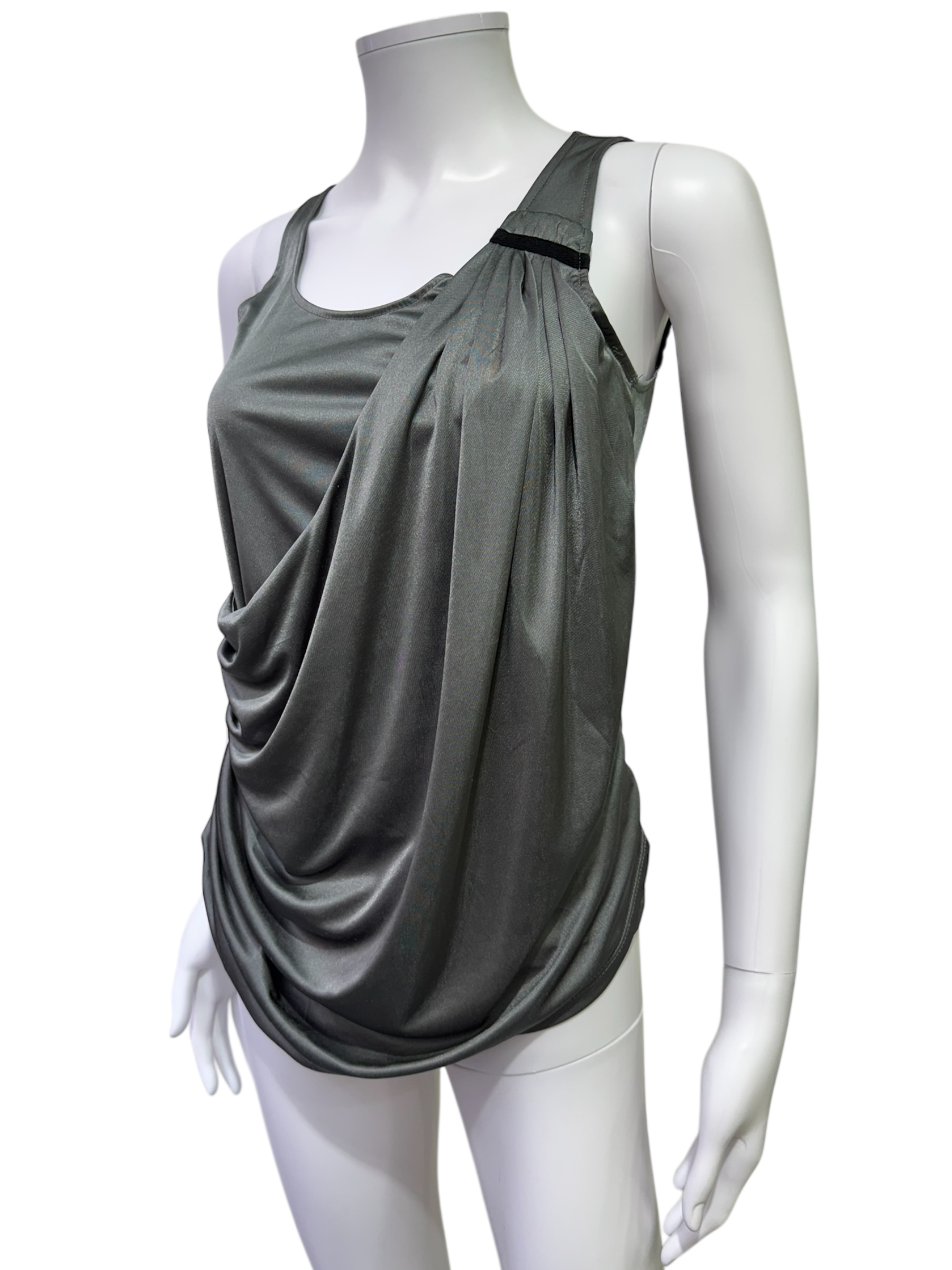 Italian Brand Draped Satin Top