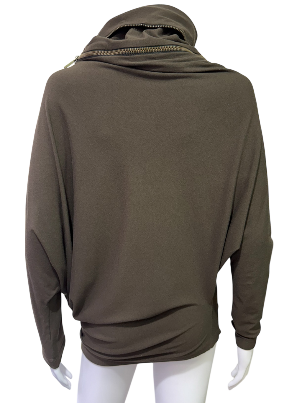 Plein Sud Draped Top With Zipper Collar