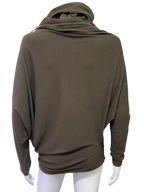 Plein Sud Draped Top With Zipper Collar