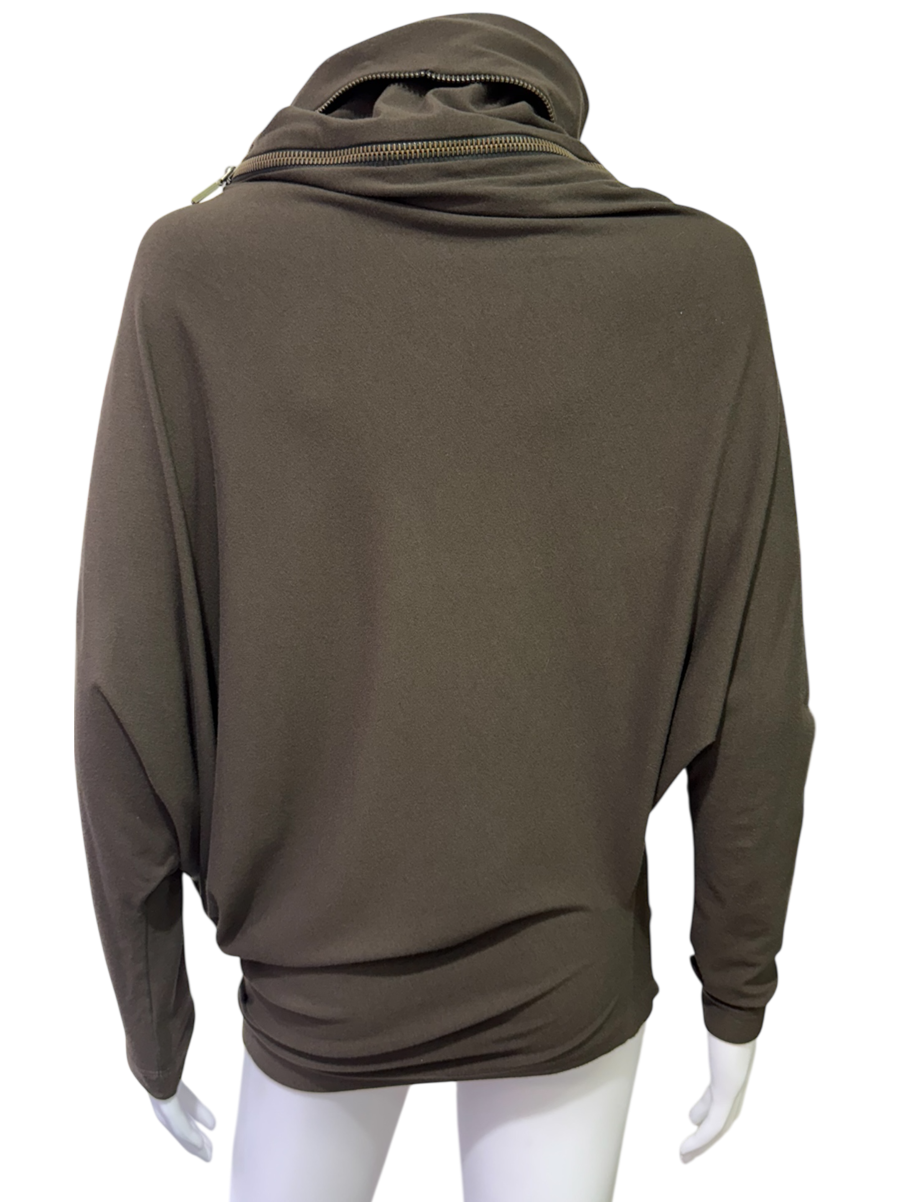 Plein Sud Draped Top With Zipper Collar