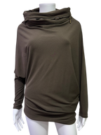 Plein Sud Draped Top With Zipper Collar