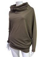 Plein Sud Draped Top With Zipper Collar