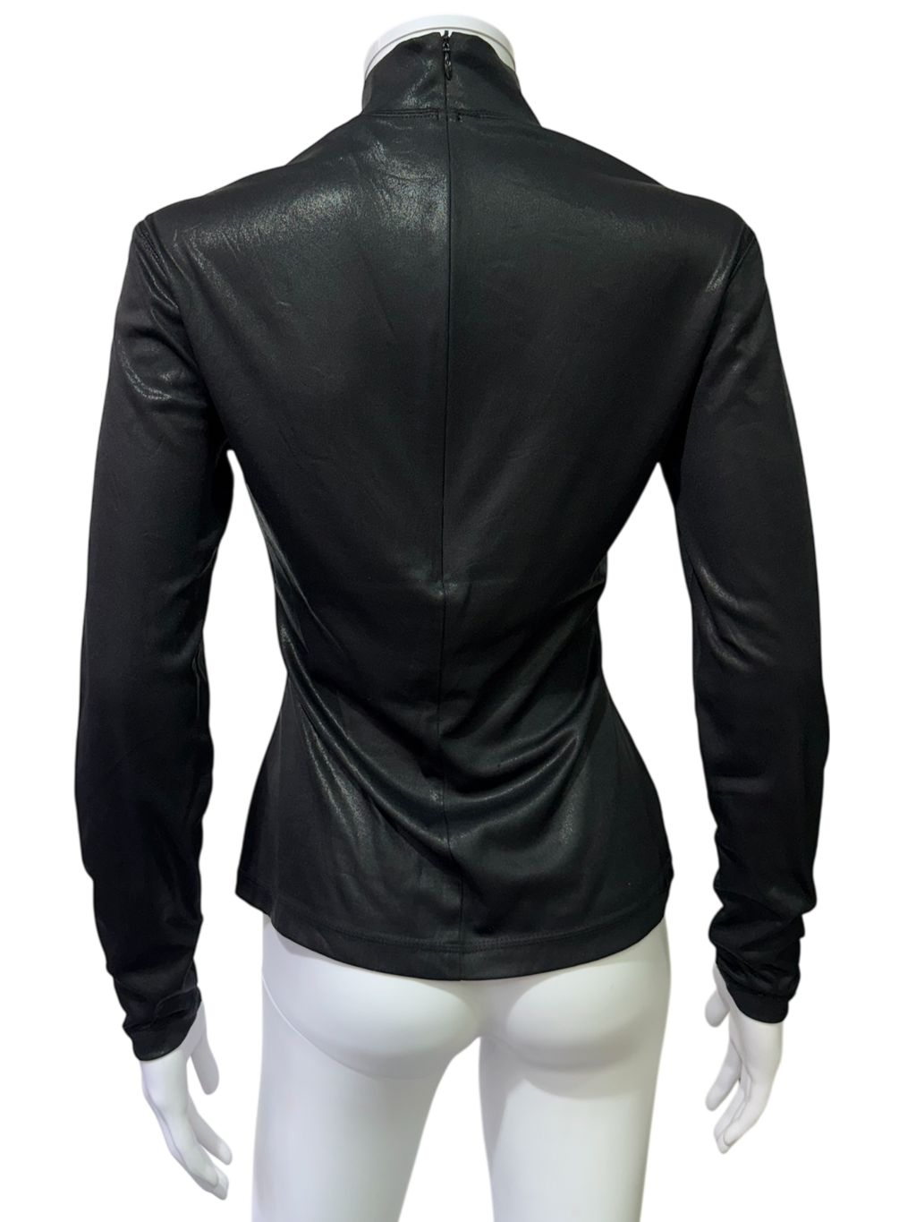 Plein Sud Wet Look Long sleeve Top