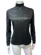 Plein Sud Wet Look Long sleeve Top