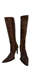 Brown Newspaper Boots